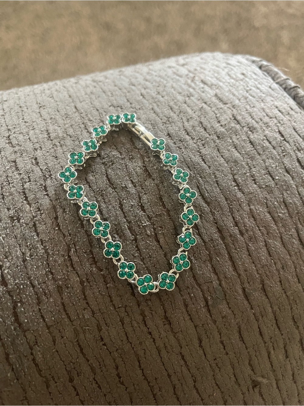 Green Floral Crystal Bracelet - Women Jewelry